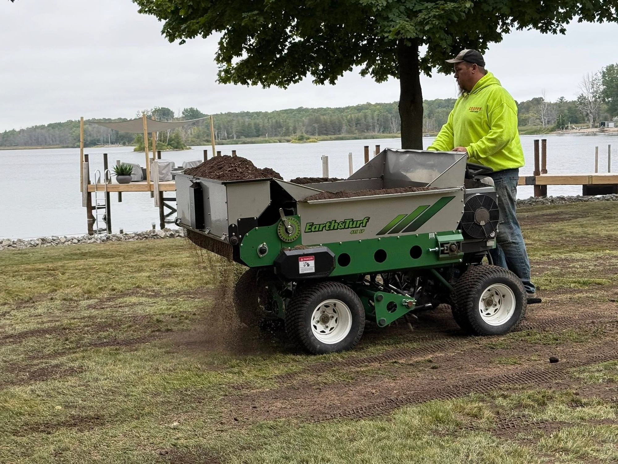 Smooth, level lawn after professional top dressing service