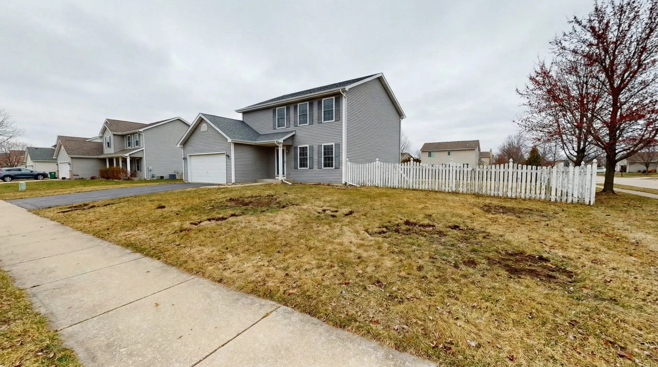 Lawn before top dressing service