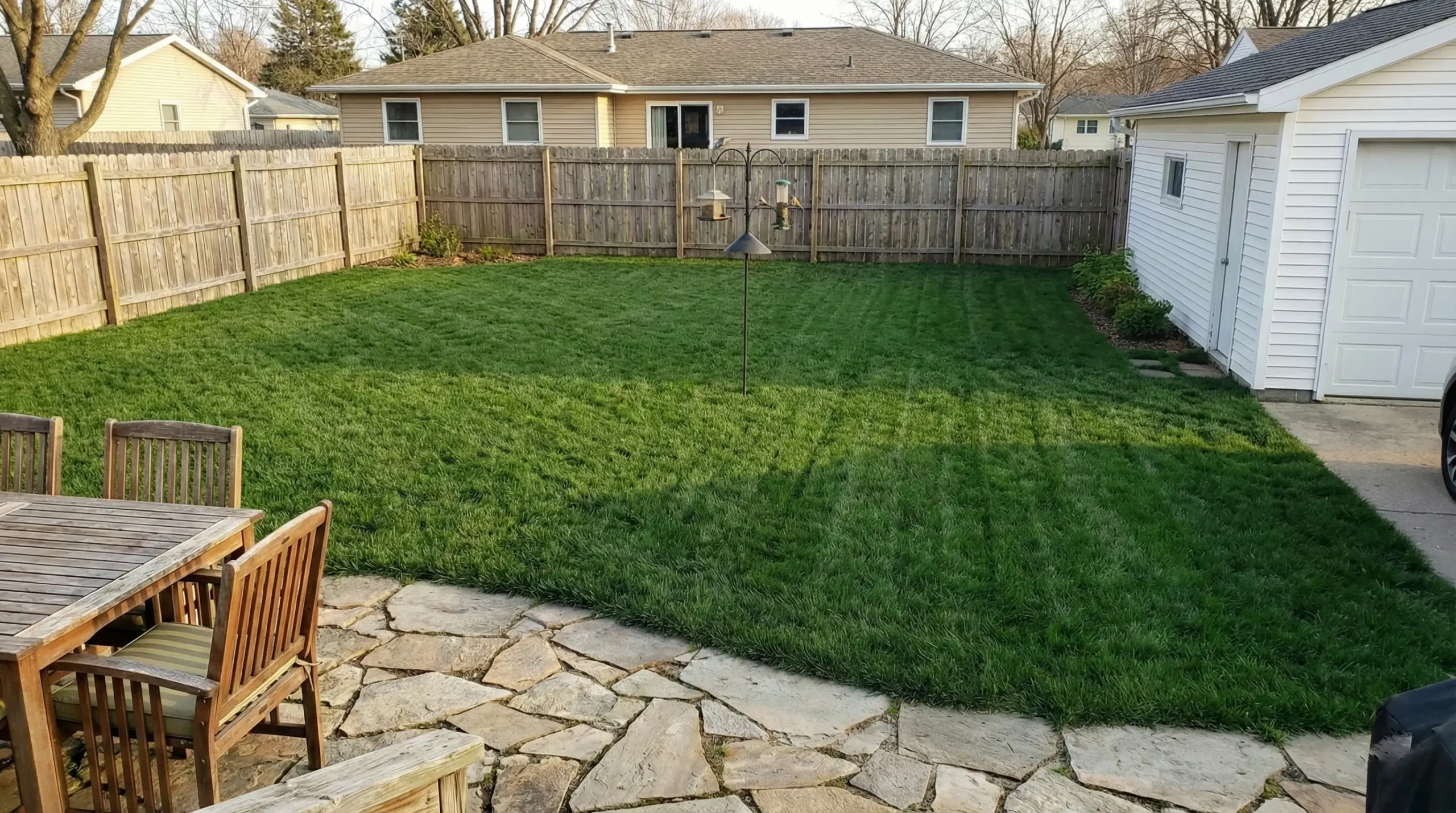 Lawn after full restoration