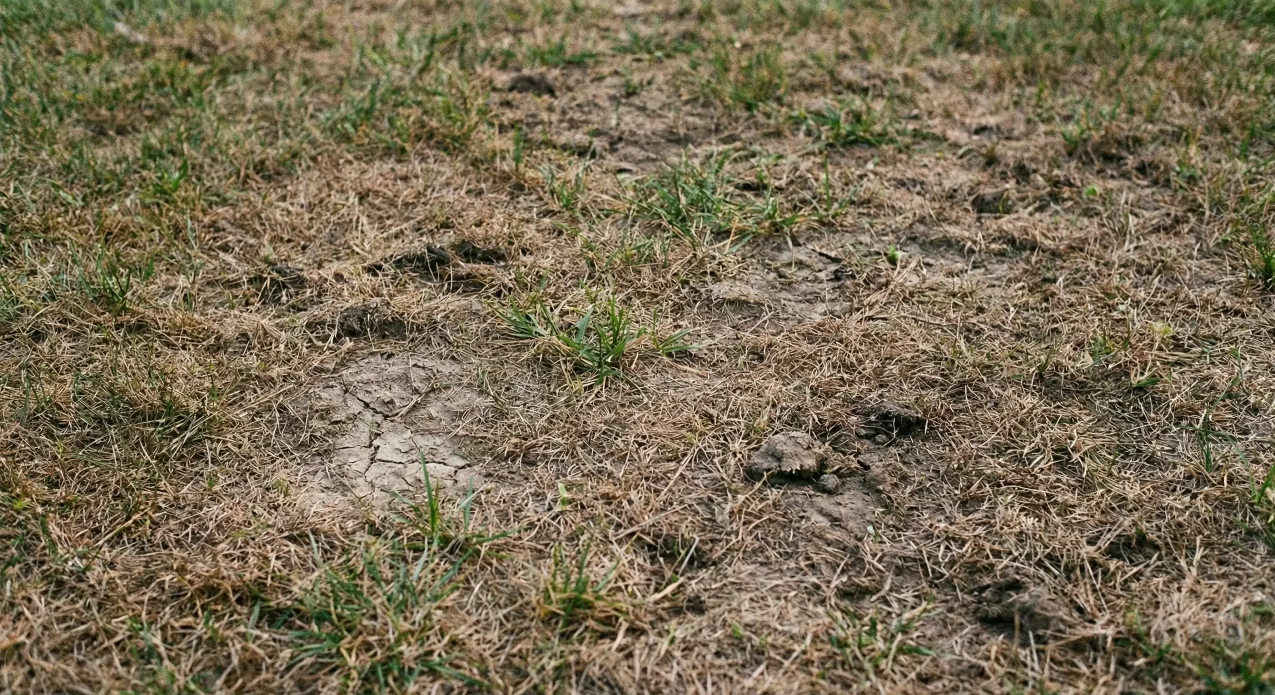 Lawn before aeration service